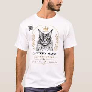 Inhaber einer maßgeschneiderten Maine-Coon-Katzenz T-Shirt