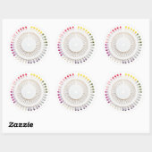Inhaber eines geraden Buttons Runder Aufkleber (Blatt)