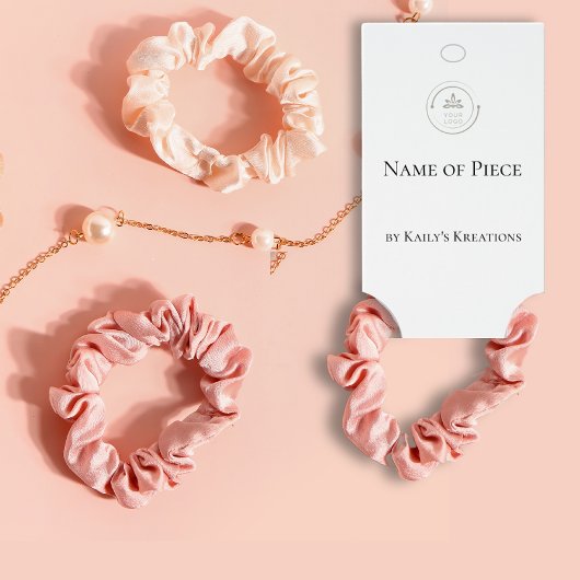 Inhaber eines Haargummis, der das Logo für soziale Visitenkarten