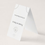 Inhaber eines Haargummis, der das Logo für soziale Visitenkarten (Rückseite)