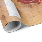 INHABER VON ROTEN SIEGELN AUS HOLZ GESCHENKPAPIER (Rolleneckpunkt)