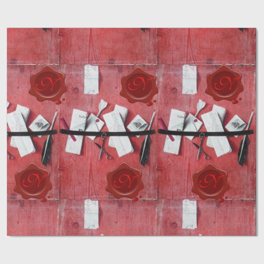 INHABER VON SCHREIBTIEREN IM MONOGRAMM FÜR HOLZ, R GESCHENKPAPIER (Flach)