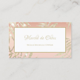 Inhaberin des Blush Palm Salons Visitenkarte