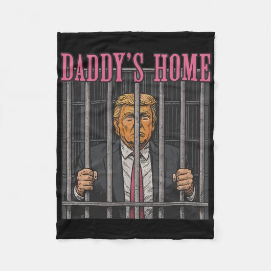 Inhaftierte Führer Humor Statement Daddy's Home An Fleecedecke (Vorderseite)