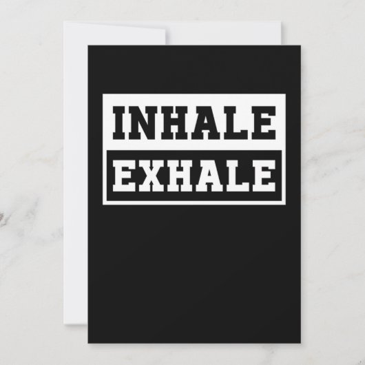 Inhalation Yoga Exhale Nirvana Medizin Zen Asana G Einladung (Vorderseite)
