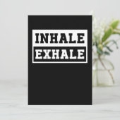 Inhalation Yoga Exhale Nirvana Medizin Zen Asana G Einladung (Stehend Vorderseite)
