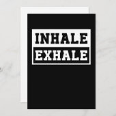 Inhalation Yoga Exhale Nirvana Medizin Zen Asana G Einladung (Vorne/Hinten)