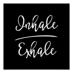Inhalative Exhale Typografie Poster