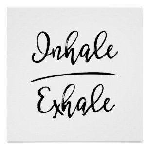 Inhalative Exhale Typografie Poster