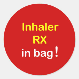 INHALATOR in der Tasche Runder Aufkleber