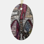 Inhale atmen aus keramik ornament (Links)