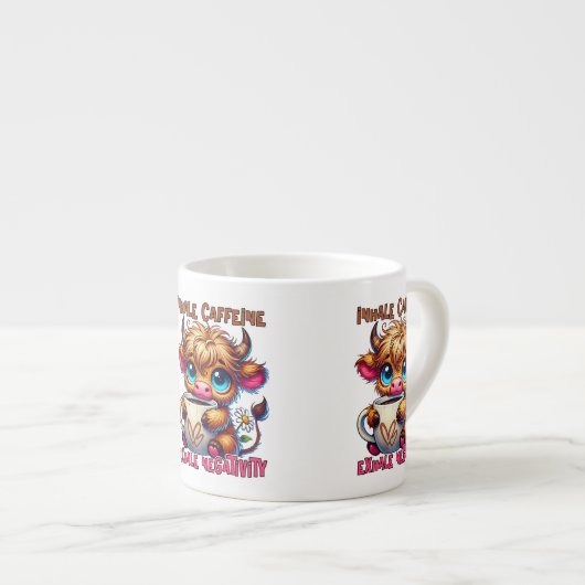 Inhale Caffeine Exhale Negativity  Espressotasse (Vorderseite Rechts)