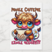 Inhale Caffeine Exhale Negativity  Lebensmitteletikett (Einzelnes Label)