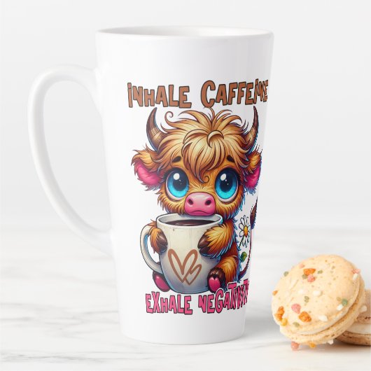 Inhale Caffeine Exhale Negativity Milchtasse (Beispiel)