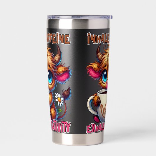 Inhale Caffeine Exhale Negativity Thermobecher (Links)