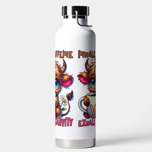 Inhale Caffeine Exhale Negativity  Trinkflasche (links)