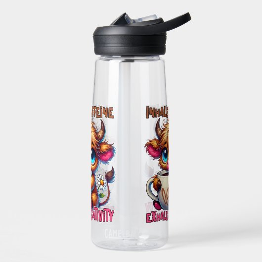 Inhale Caffeine Exhale Negativity Trinkflasche (Links)