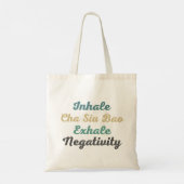 Inhale Cha Siu Bao Exhale Negativity Shopping Bag Tragetasche (Rückseite)
