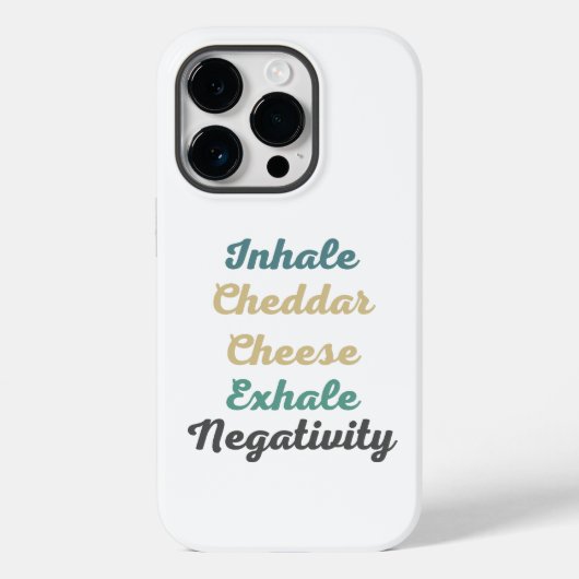 Inhale Cheddar Käse Exhale Negativativität Case-Mate iPhone Hülle (Rückseite)