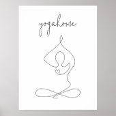 Inhale Exhale Atmen Modernes Yogastudio Poster (Vorne)