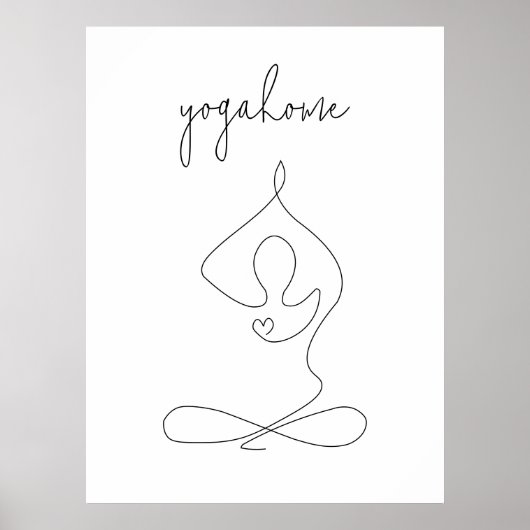 Inhale Exhale Atmen Modernes Yogastudio Poster (Vorne)