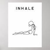 Inhale Exhale Atmen Yoga Pose Modernes Studio Poster (Vorne)