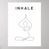 Inhale Exhale Atmen Yoga Pose Modernes Studio Poster (Vorne)