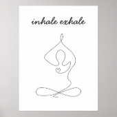 Inhale Exhale Atmen Yoga Pose Modernes Studio Poster (Vorne)