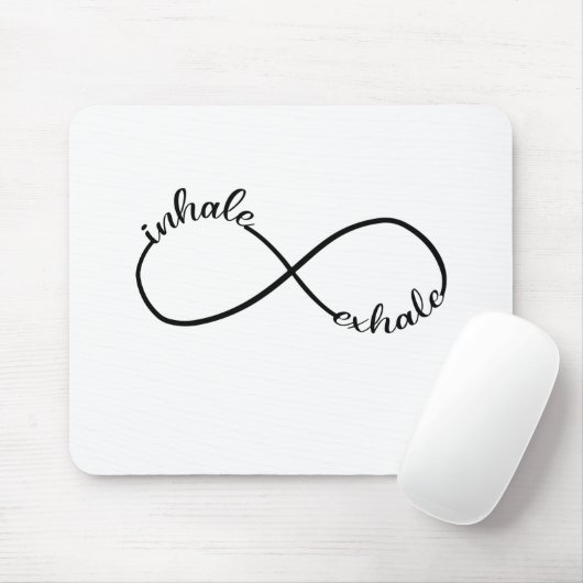 Inhale Exhale Infinity Sign Symbol T-Shirt Yogi Mousepad (Mit Mouse)