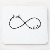 Inhale Exhale Infinity Sign Symbol T-Shirt Yogi Mousepad (Vorne)