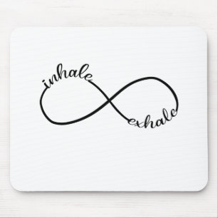 Inhale Exhale Infinity Sign Symbol T-Shirt Yogi Mousepad