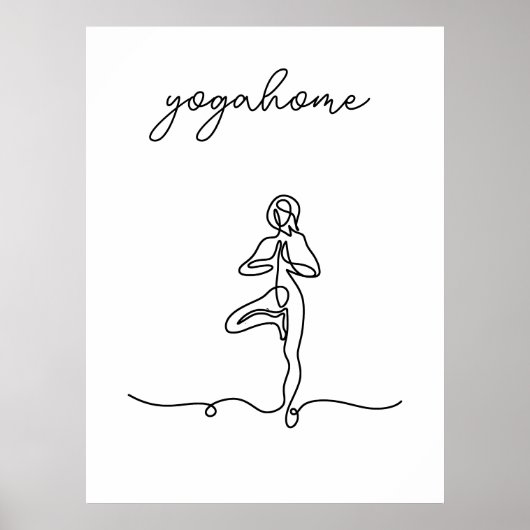 Inhale Exhale Meditation Modernes Yogastudio Poster (Vorne)