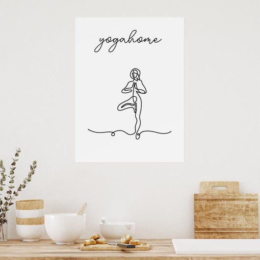Inhale Exhale Meditation Modernes Yogastudio Poster (Küche)