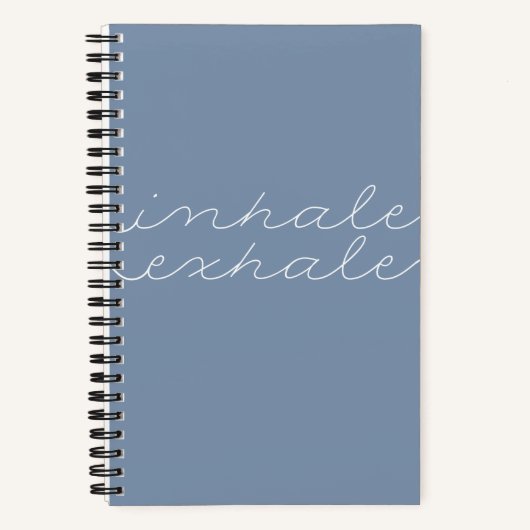 "Inhale Exhale" Sea Blue Mindfulness Journal Notizblock (Vorderseite)