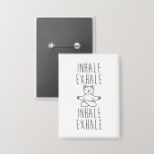 inhale Exhale yoga cat Button (Vorderseite/Rückseite)