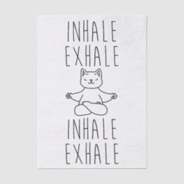 inhale Exhale yoga cat Seidenpapier