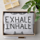 Inhale Exhale Yoga Cat Seidenpapier (Geschenk)