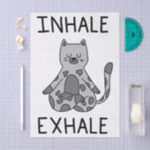 Inhale Exhale Yoga Cat Seidenpapier (Handwerk)