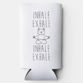 inhale Exhale yoga cat Selters Dosenkühler