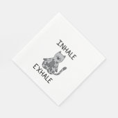 Inhale Exhale Yoga Cat Serviette (Ecke)