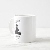 Inhale Exhale Yoga Kaffeetasse (Vorderseite Links)