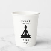Inhale Exhale Yoga Pappbecher (Rückseite)