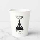 Inhale Exhale Yoga Pappbecher (Vorderseite)