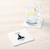 Inhale Exhale Yoga Rechteckiger Pappuntersetzer (Vor Ort)