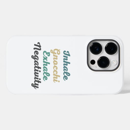 Inhale Gnocchi Exhale Negativativity Phone Case (Rückseite (Horizontal))