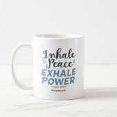 Inhale Peace, Exhale Power – Breathwork Coach Kaffeetasse (Links)