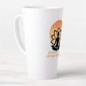 Inhale Peace Exhale Stress Yoga Quote Milchtasse (Linke Ecke)