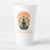 Inhale Peace Exhale Stress Yoga Quote Milchtasse (Vorderseite)