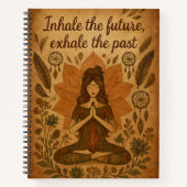 Inhale the Future, Exhale the Past – Boho Notebook Notizblock (Vorderseite)