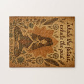 🧩 Inhale the Future, Exhale the Past – Boho Yoga Puzzle (Horizontal)